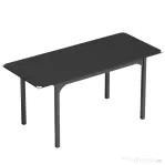 HOMCOM, Masă Extensibilă, Expandabilă de la 120-160 cm cu Picioare, din MDF, Oțel, 160x70x75cm, Negru
