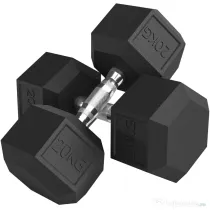 HOMCOM Set de Gantere de 2x20 kg, Set Greutăți Fitness cu Mâner Antialunecare, din Metal, pentru Antrenament Acasă și la Sală, Negru | Aosom Romania