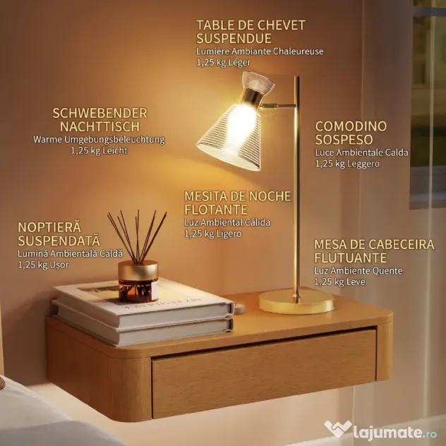 HOMCOM Lampă de Masă Modernă cu Abajur Reglabil din Sticlă Ambrată și Satinată, Suport E27, Aur | Aosom Romania