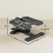 SPORTNOW Stepper Twister 2 în 1 cu Monitor LCD, Pedale Mari și Antiderapante, Capacitate 100 kg, Negru | Aosom Romania