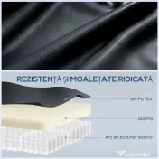 HOMCOM Fotoliu Relax Reclinabil cu 8 Puncte de Masaj și Încălzire, Negru | Aosom Romania 