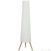 Lampă de podea HOMCOM cu trepied, întrerupător de picior și luminozitate reglabilă, 46x46x153 cm, albă | Aosom Romania 