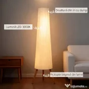 Lampă de podea HOMCOM cu trepied, întrerupător de picior și luminozitate reglabilă, 46x46x153 cm, albă | Aosom Romania 
