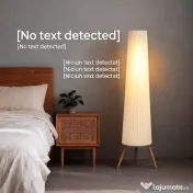 Lampă de podea HOMCOM cu trepied, întrerupător de picior și luminozitate reglabilă, 46x46x153 cm, albă | Aosom Romania 