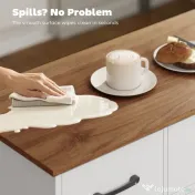 HOMCOM Bufet Bucătărie Rustic, Bufet cu Uși Soft-Close, 3 Sertare, 3 Rafturi Reglabile, Portaspecii, PAL, MDF, Alb | Aosom Romania 