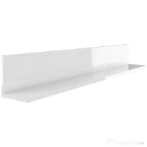 HOMCOM Etajeră de Perete 127 cm cu Finisaj Lucios, din Lemn, Alb Lucios