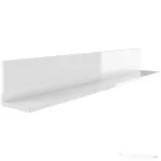 HOMCOM Etajeră de Perete pentru Living și Dormitor, Grosime 1,5 cm, Raft Suspendat din Lemn, 127x12x18 cm, Alb Lucios | Aosom Romania