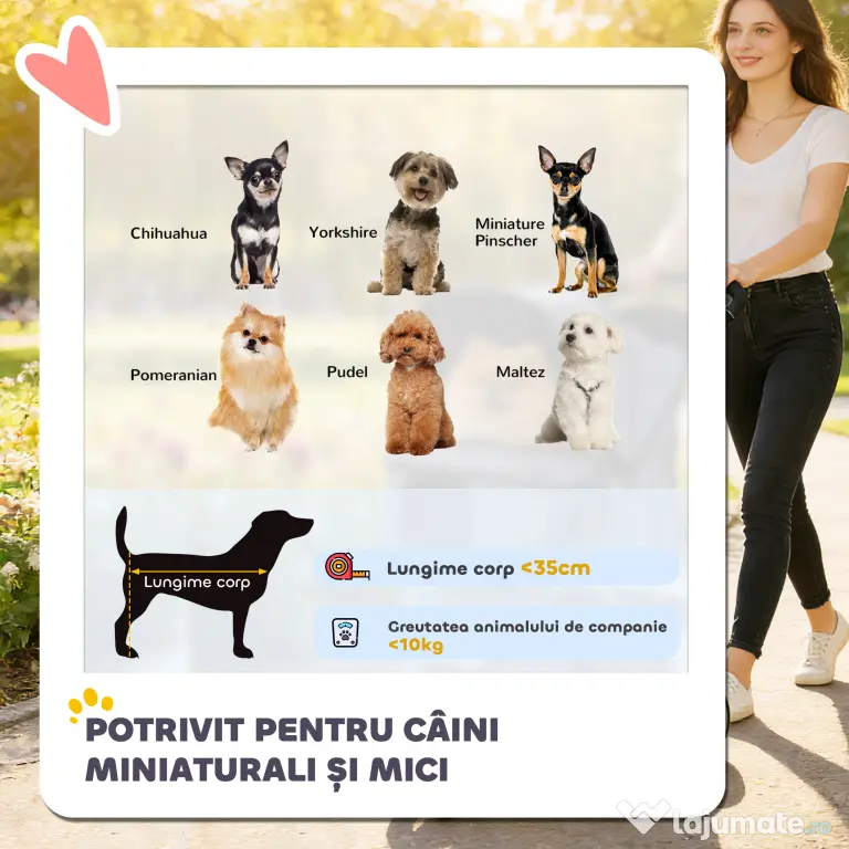 PawHut Cărucior pentru Câini Pliabil cu Husă de Ploaie, Roți Pivotante și Pernă Lavabilă, 77x44x102 cm, Albastru | Aosom Romania