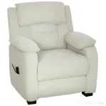 HOMCOM Fotoliu Reclinabil 150° cu Aspect Catifea, Suport pentru Picioare, Telecomandă și Buzunar Lateral, 96x90x103 cm, Bej
