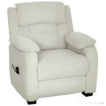 HOMCOM Fotoliu Reclinabil 150° cu Aspect Catifea, Suport pentru Picioare, Telecomandă și Buzunar Lateral, 96x90x103 cm, Bej
