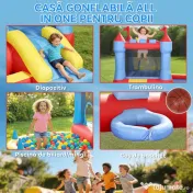 AIYAPLAY castel gonflabil sărituri | Aosom Romania 