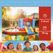 AIYAPLAY castel gonflabil sărituri | Aosom Romania 