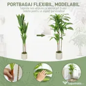 HOMCOM Arbore artificial Dracaena 120 cm cu ramuri flexibile - Verde | Aosom Romania 