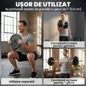 HOMCOM Discuri acoperite cu vinil | Aosom Romania 
