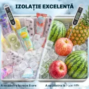 Outsunny Frigider de Grădină de 76L, Cărucior Portabil cu Raft, Deschizător de Sticle, Roți Blocabile, Recipient pentru Capace, Portabil pentru Băuturi, Bar, Grădină, Petreceri, Argintiu | Aosom Romania 