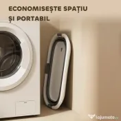 PawHut Cadă de baie pentru câini, cadă pliabilă portabilă cu orificiu de scurgere, pentru câini mici și pui, gri | Aosom Romania