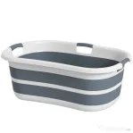 PawHut Cadă de baie pentru câini, cadă pliabilă portabilă cu orificiu de scurgere, pentru câini mici și pui, gri