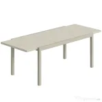 Outsunny Masă de Grădină Extensibilă pentru 8-10 Persoane, din Aluminiu și Oțel, 154/214x85x75 cm, Gri Deschis