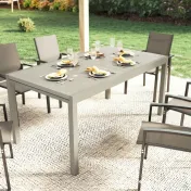 Outsunny Masă Grădină Extensibilă, Bucătărie Exterior Aluminiu 8-10 Persoane, Gri Deschis | Aosom Romania