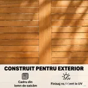 Outsunny Set de Luat Masa pentru Grădină 5 Piese, Masă și 4 Scaune Rabatabile | Aosom Romania