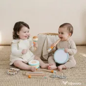 AIYAPLAY Instrumente Muzicale pentru Copii, Jucării Muzicale Montessori din Lemn pentru Copii 3+, Set de Percuție cu Tamburină și Maracas, Cadou pentru Fete și Băieți | Aosom Romania