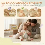 AIYAPLAY Instrumente Muzicale pentru Copii, Jucării Muzicale Montessori din Lemn pentru Copii 3+, Set de Percuție cu Tamburină și Maracas, Cadou pentru Fete și Băieți | Aosom Romania