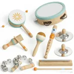 AIYAPLAY Instrumente muzicale pentru copii, set de percuție din lemn Montessori