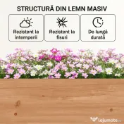 Outsunny Jardinieră Verticală înălțată pe 4 Niveluri, din Lemn pentru Exterior, cu Orificii de Drenaj și Căptușeală Textilă, pentru Plante Aromatice, Flori și Legume, 85x45x140 cm, Maro | Aosom Romania