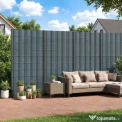 Outsunny Set 4 Bucăți Gard de Grădină pentru Intimitate, Paravan Balcon pentru Protecție, Rezistent la Razele UV, Impermeabil cu Clipsuri, pentru Exterior, Terasă, Balcon, 35m x 19cm, Gri | Aosom Romania