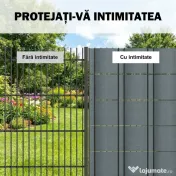 Outsunny Set 4 Bucăți Gard de Grădină pentru Intimitate, Paravan Balcon pentru Protecție, Rezistent la Razele UV, Impermeabil cu Clipsuri, pentru Exterior, Terasă, Balcon, 35m x 19cm, Gri | Aosom Romania