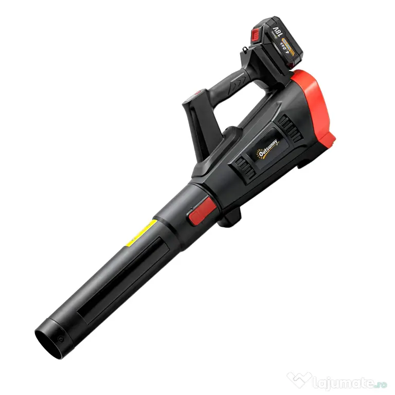Outsunny Suflător cu Baterie 18V, Suflător de Frunze cu 2 Baterii 4Ah, Motor Brushless 600W, 3 Trepte Viteză 149 km/h, Turbo Boost, 2 Țevi, Încărcător, pentru Grădină Frunze Zăpadă Praful | Aosom Romania