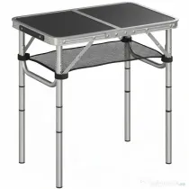 Outsunny Masă de Camping Pliabilă 60 cm, Picnic cu Strat de Plasă, Negru | Aosom Romania
