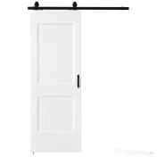 HOMCOM Ușă Culisantă de Interior din Lemn de Pin cu Șină Silențioasă, Ghidaj, Kit Accesorii, Alb | Aosom Romania