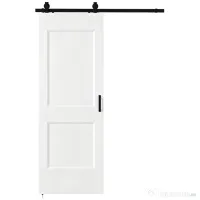 HOMCOM Ușă Culisantă de Interior din Lemn de Pin cu Șină Silențioasă, Ghidaj, Kit Accesorii, Alb | Aosom Romania 