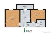 Apartament intabulat cu 2 camere la cheie etaj 1 zona Doamna 