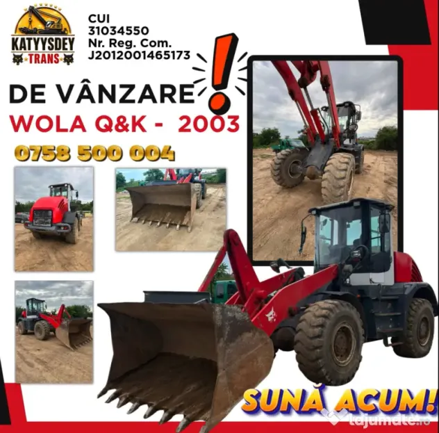 Vindem wolă Q&K, an 2003, 15 tone, 4x4 funcțională și pregătită pentru lucru.