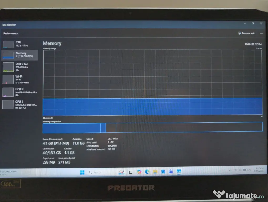 Acer Predator Helios 300 | i7-10750H | RTX 2060 6GB | 16GB