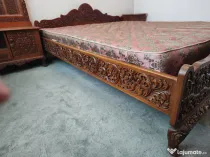 Set dormitor din lemn masiv de tec (model tradițional Indonezia)