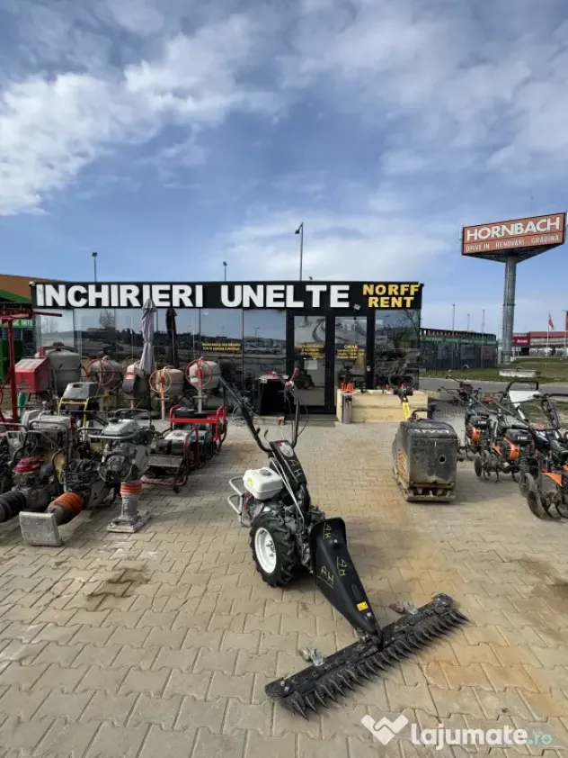 Închiriez motocositor pe roti, aparat crăpat lemne, betoniera, motocoase