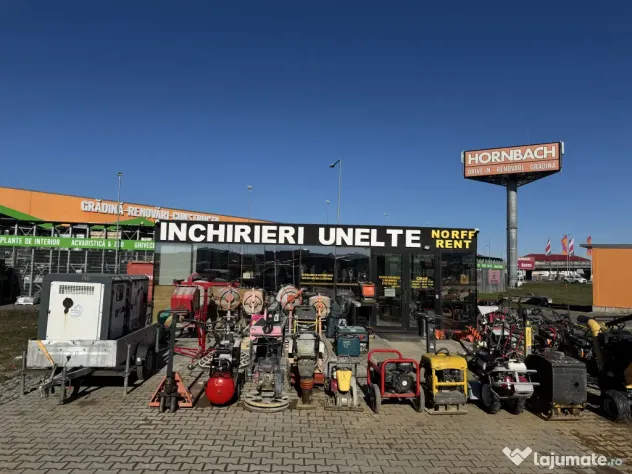 Închiriez motocositor pe roti, aparat crăpat lemne, betoniera, motocoase