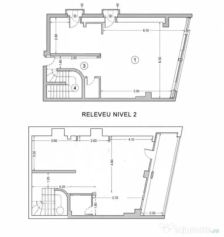 Office boutique în duplex, 150,54 mp + terasă 16 mp Pia...