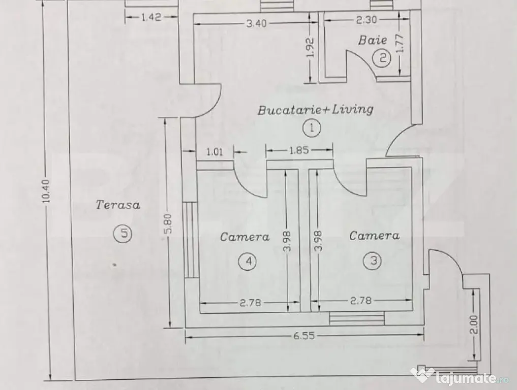 Apartament 3 camere decomandat| Terasă 45 mp | 2 Parcări I