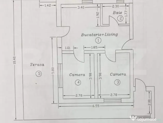 Apartament 3 camere decomandat| Terasă 45 mp | 2 Parcări I