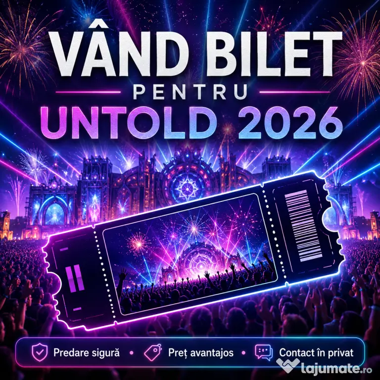 Abonament Untold 4 zile General Acces - Predare in Cluj