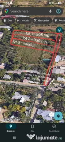 Teren intravilan Galați filesti sat str. colectivistilor 939mp