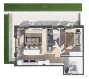 Apartament 2 camere, 55 mp, terasa 34 mp, bloc nou, mobilat