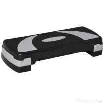 HOMCOM Stepper pentru aerobica reglabil in inaltime 10-15-20 cm, anti-alunecare, Negru si Gri