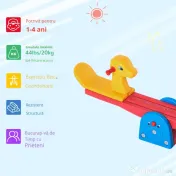 Homcom Balansoar Copii 1-4 Ani – Siguranta cu Manere Antiderapante 