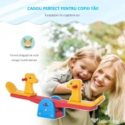 Homcom Balansoar Copii 1-4 Ani – Siguranta cu Manere Antiderapante 