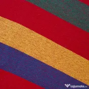 Hamac OutSunny Portabil cu suport din otel si bumbac multicolor